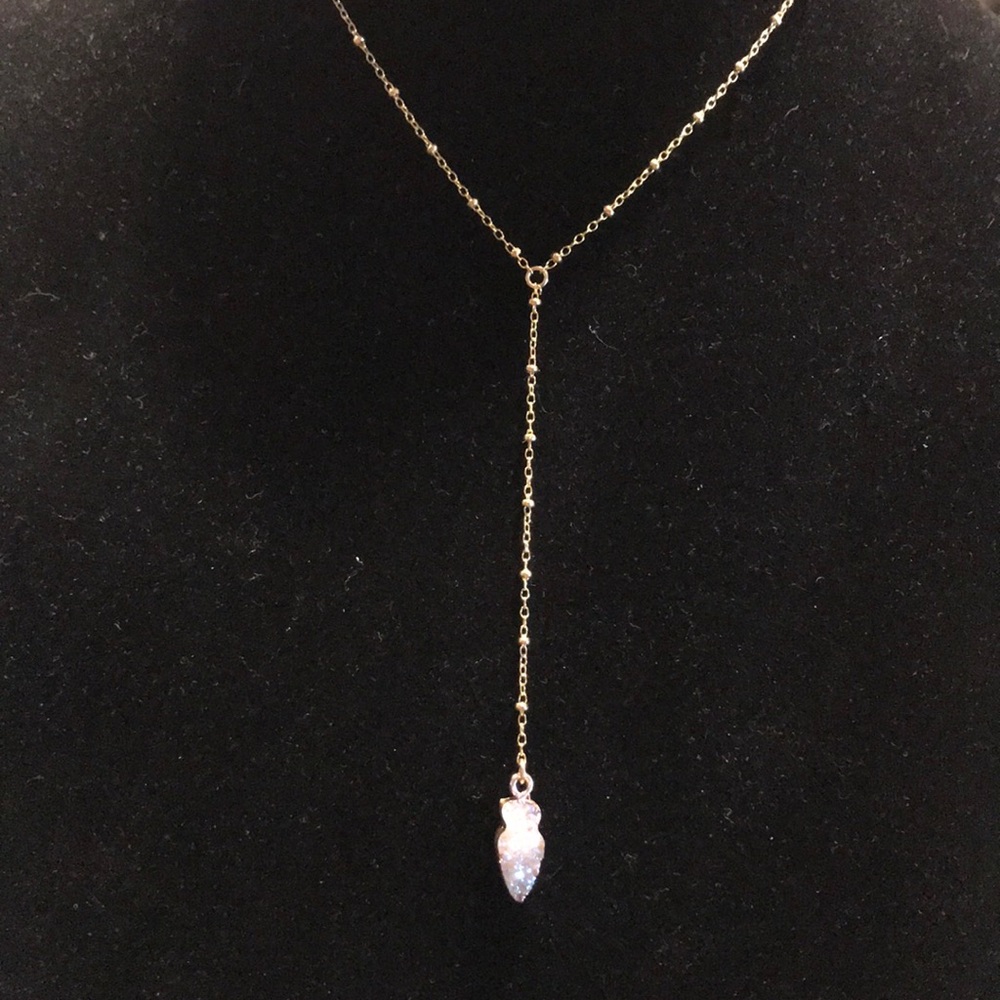 Arrow druzy necklace